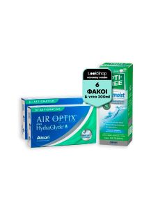 2 κουτιά Air Optix Plus Hydraglyde for Astigmatism ( 3 φακοί ) + Opti-Free Pure Moist 300ml