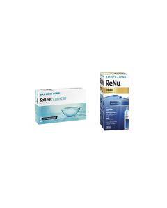 Soflens Comfort ( 6 φακοί ) Μηνιαίοι Μυωπίας + ΔΩΡΟ Renu Advanced 100ml
